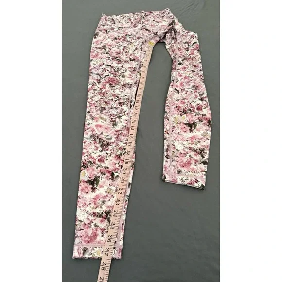 Lululemon Wonder Under Leggings Womens Size 6 Floral Pink Athletic Workout - Picture 7 of 10